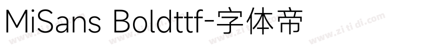 MiSans Boldttf字体转换